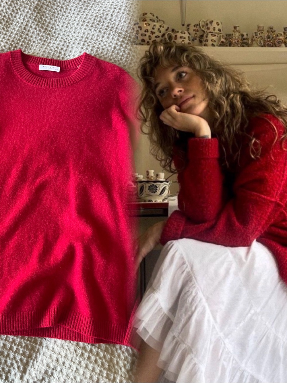 Red Cashmere Sweater - Picture 3 of 5
